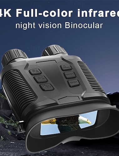  4k полноцветный инфракрасный ночной бинокль 36 МП UHD Micro Light Улучшенный 10-кратный оптический зум 8-кратный цифровой КМОП-сенсор для охоты &съемка подходит для подарков на день святого валентина