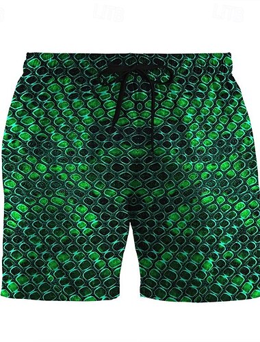  Herren Bademode Surfshorts Badehose Schwimmshorts kurz Surfshorts Badeanzug Kordelzug Mit Taschen Schwimmen Surfen Strand Wassersport 3D-Druck Bedruckt Sommer Frühling