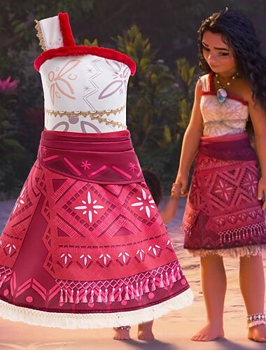  Moana Moana hercegnő Ruhák Jelmez Movie TV téma jelmezek Filmsztár jelmez for Lány Gyermek Farsang Gyermeknap A könyv világnapja Parti Születésnap Tengerpart
