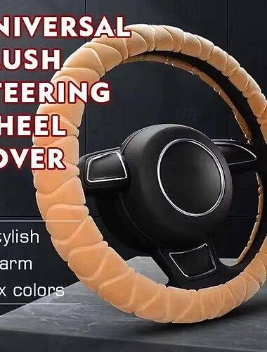  auto stuurhoes wielhoes zacht warm bont universele accessoires universele pasvorm voor 14"1/2-15"