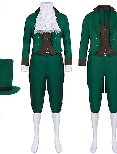  irlandez Costum de carnaval Bluză / Cămașă Ținute tailcoat Adulți Bărbați Retro / vintage Rococo Βικτωριανής Εποχής Performanță Petrecere Mascaradă Carnaval Mardi Gras Ziua St. Patrick Costum ușor de