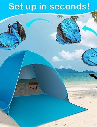  automatisches, sofort aufbaubares Strandzelt, leichter Sonnenschutz für den Außenbereich, mit Tragetasche