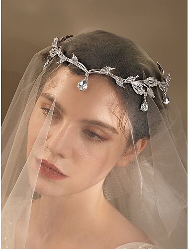  Kopfschmuck aus Blattgold mit blauen Edelsteintropfen – Vintage-Tiara im Bohemian-Stil für Damen, perfekt für Hochzeiten, Renaissance-Messen und Cosplay