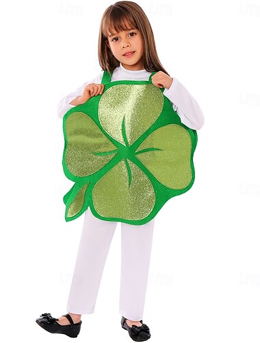  Ziua Sf. Patrick Trifoi irlandez Costum de carnaval Costum Cosplay Pentru copii Băieți Fete Cosplay Performanță Petrecere Scenă Halloween Carnaval Ziua St. Patrick Costum ușor de carnaval