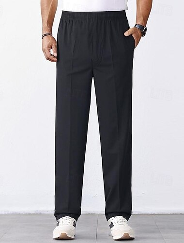  Per uomo Pantaloni della tuta Pantaloni Pantaloni casual Pantaloni della tuta a gamba dritta A cordoncino Vita elastica Tasca con cerniera Liscio Comfort Traspirante Lunghezza intera Esterno