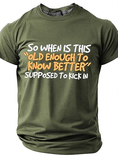  Herre Sjov T-shirt Kortærmet T-shirt 3D-udskrivning Rund hals Skjorte Mode Daglig Gade Daglig Sort Blå Grøn Sommer Forår Tøj S M L XL XXL XXXL
