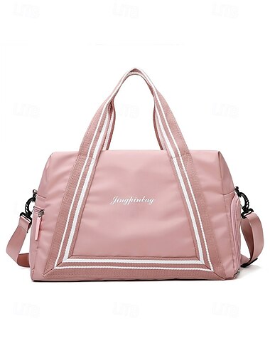  stylische, sportliche Reisetasche für Damen mit Sneaker-Fach – vielseitige Tragemöglichkeiten fürs Fitnessstudio, Wochenendausflüge und den täglichen GebrauchFarbe Schwarz Rosa Hellgrün