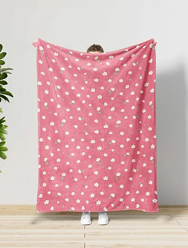  Mantas y colchas florales/con flores, suaves, acogedoras y ligeras, decorativas con hermosos patrones florales, perfectas para sofá cama o para uso al aire libre, diseño elegante y con estilo