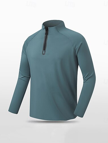  Herren Viertelreißverschluss Sweatshirt Schwarz Blau Hellgrau Dunkelgray Hoher Ausschnitt Einfach Reißverschluss Sport & Outdoor Lässig Täglich Training sportlich Sommer Frühling Bekleidung