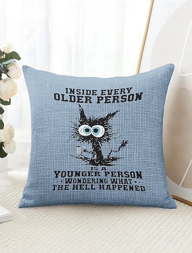  Grappige Kat Decoratieve Kussenhoezen 1PC Zachte Vierkante Bank Kussen Case Hoofdkussen voor Slaapkamer Woonkamer Bank Stoel