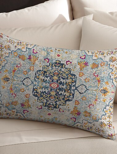  Boho Vitnage Lendenkissenbezug 1 Stück weicher quadratischer Couchkissenbezug Kissenbezug für Schlafzimmer Wohnzimmer Sofa Stuhl