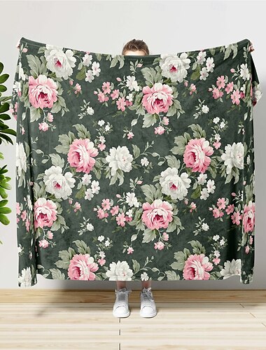  couverture super douce à fleurs vintage, couvertures légères en flanelle, nouveauté, cadeaux chauds pour toutes les saisons, décoration de maison, grande couverture