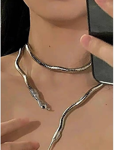  Collar Cromo Mujer Moda Estilo lindo Clásico Boda Gargantillas Para Diario