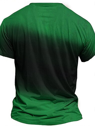  تي شيرت سانت باتريك الجرافيكي لبرة البرسيم قميص هينلي تي شيرت بأكمام قصيرة طباعة ثلاثية الأبعاد مصمم موضة مريحة عيد القديس باتريك يومية ربيعية وخريفية خضراء رمادية فاتحة قميص هينلي هينلي