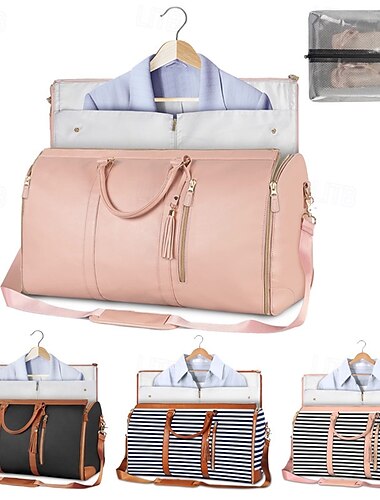  kempingový cestovní kufr kožená kabelka pro ženy, módní business cestovní crossbody kabelka s velkou kapacitou