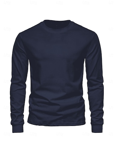  Homens Moletom Vermelho Azul Marinho Escuro Azul Manga Longa Blusas Roupas de golfe, roupas, roupas, roupas
