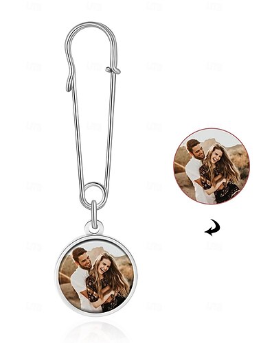  Personalisierte runde Fotobrosche Pin Individuelles bestes Geschenk für Mama - Individuelles Hochzeitsgeschenk für Paare einzigartiges Geschenk für Liebhaber perfektes Hochzeits- oder besonderen
