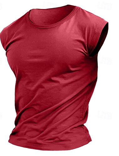  Herren T Shirt Feuchtigkeitsableitende Hemden Kurzarm Rundhalsausschnitt Sommer Einfach Sport Mode Leicht Urlaub Lässig Ferien Schwarz Weiß Rote Top T-Shirt für Herren