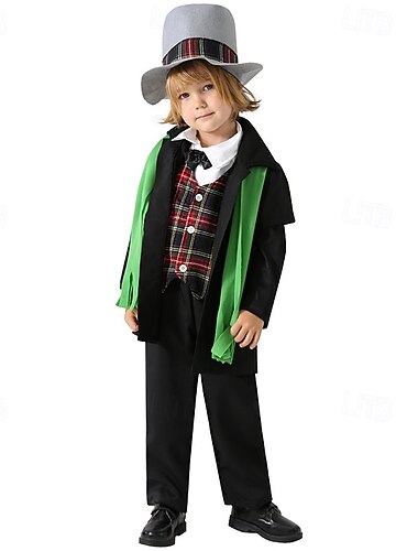  Ziua Sf. Patrick Trifoi irlandez Costum de carnaval Ținute Pentru copii Băieți Performanță Petrecere Scenă Halloween Carnaval Ziua St. Patrick Costum ușor de carnaval