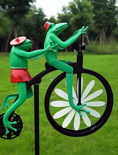  fiets metaal windspinner smeedijzer metaal tuindecoratie windmolen kat muis motorfiets