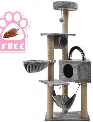  arbre à chat tour à chat couleur unie classique durable facile à installer sécurité décontractée / quotidienne matériau spécial pour les grands chats