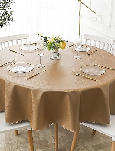  nappe ronde nappe en vinyle essuyable nappe de printemps toile cirée ferme pique-nique en plein air couverture de table en tissu pour salle à manger de mariage