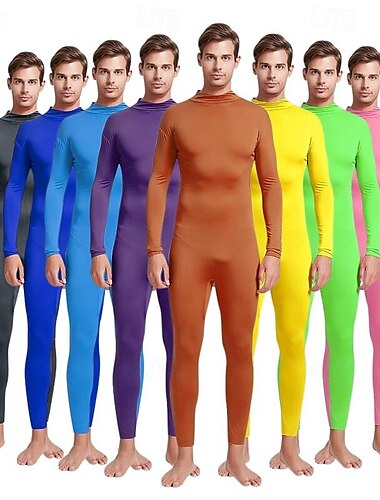  Zentai-kostymer Cosplay-kostym Huddräkt Karnevalsdräkt Helkroppsdräkt Herr Dam Kön Solid färg Spandex Lycra Kostym för Jul Halloween Karnival Vuxna