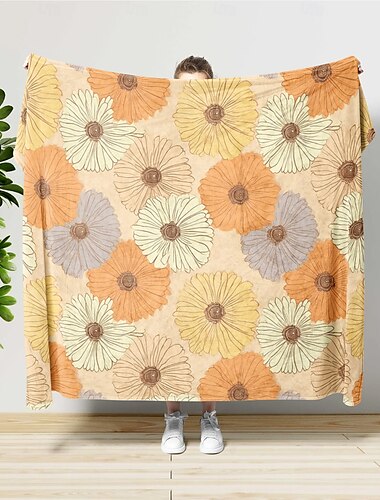  mantas florales&amp; mantas, floral/flor poliéster/franela calentador toison mantas suaves y cómodas ropa de cama caliente manta grande