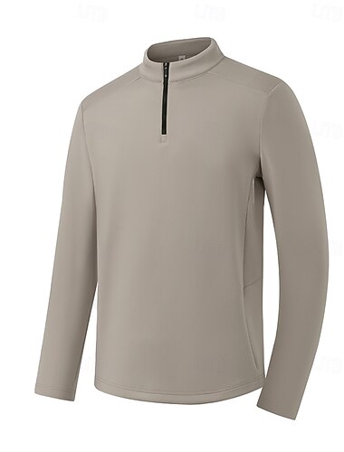  Herren Reißverschluss Kapuzensweatshirts Viertelreißverschluss Sweatshirt Schwarz Hellgrün Dunkelgray Beige Stehkragen Einfach Cool Lässig sportlich Bekleidung Kapuzenpullover Sweatshirts Langarm
