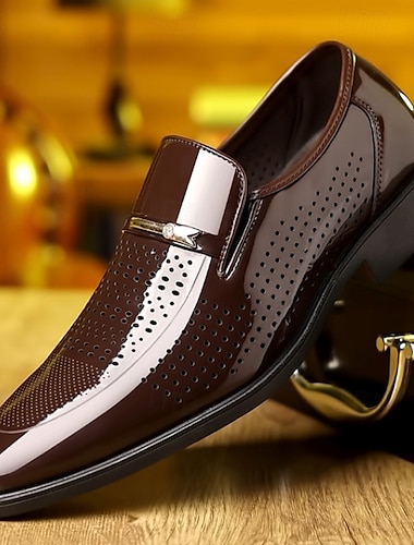  Ανδρικά Μοκασίνια & Ευκολόφορετα Πένυ Loafers Κλασικά Loafers PU Δέρμα Άνετο Αντιολισθητικό Μοκασίνια Μαύρο Καφέ