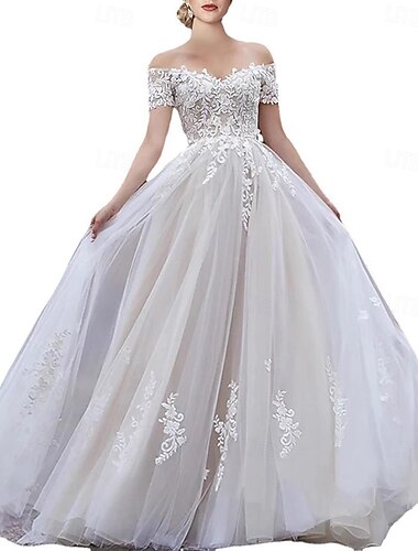  A-Linie Ballkleider Elegant Kleid Formal Cocktailparty Pinsel Schleppe Kurzarm Schatz Ausschnitt Tüll mit Perlenstickerei Applikationen 2025