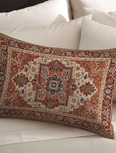  boho vitnage lendenkussensloop 1st zachte vierkante bankkussenhoes kussensloop voor slaapkamer woonkamer bank stoel