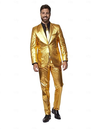  metallinen Schijf Jaren '80 Broeken Outfits Pakken en blazers Schijf Voor heren Carnavalskostuum Kerstmis Carnaval Mardi Gras Feest / Uitgaan Prideparade Trots maand Volwassenen Kostuum