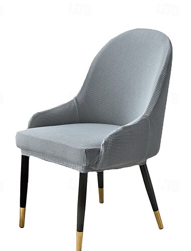  Funda de silla de comedor suave, funda de sillón con reposabrazos extraíble, resistente a la suciedad, con respaldo curvo, funda de silla de maquillaje o de ocio para revestir la habitación, el bar,