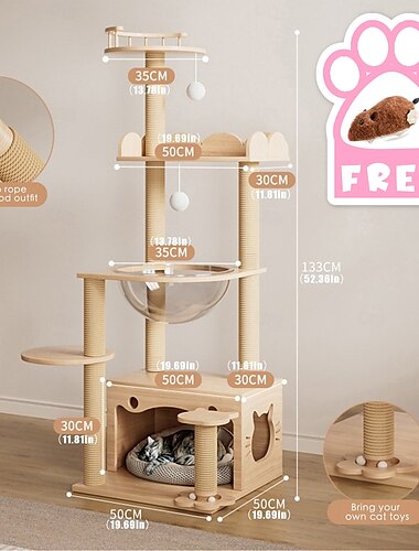  Arbre à chat de 73 pouces/maison d'arbre à chat et tours pour grand chat/arbre à chat grimpant avec condo pour chat/griffoir/perchoirs pour arbre à chat, grand arbre à chat à plusieurs niveaux
