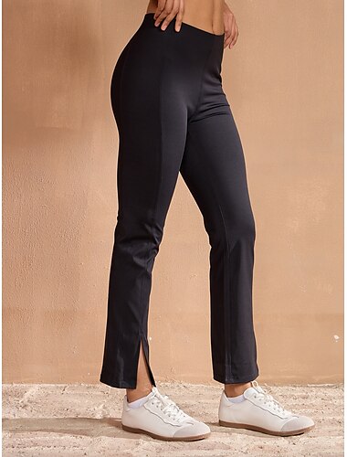 女性用 ゴルフパンツ ブラック コーヒー 日焼け防止 ボトムズ スリムフィット 秋 レディース ゴルフウェア ウェア アウトフィット ウェア アパレル