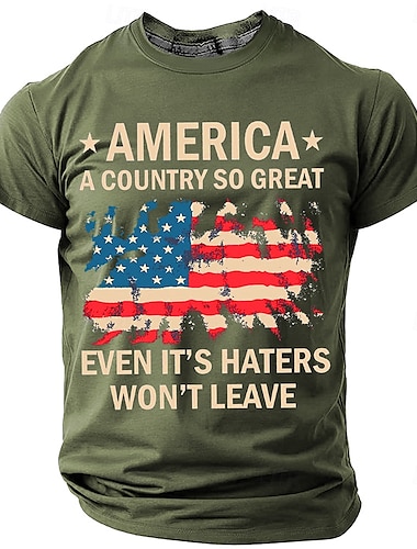  Veteranernas dag Herr Patriot Patriotisk Veteran Veteraner T-shirt Kort Ärme T-shirt 3D Tryck Crew Neck T-shirt Daglig Militär Gatustil Daglig Svart Blå Grön Sommar Vår Kläder Kläder S M L XL XXL