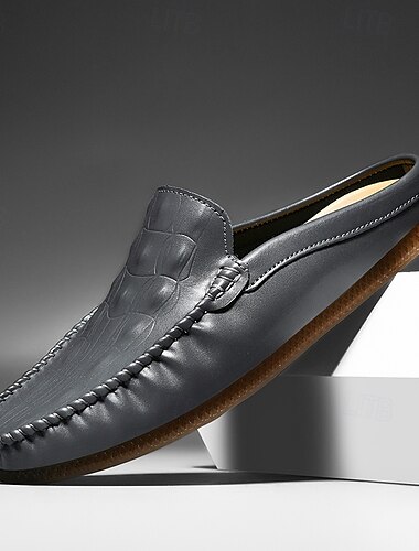  Herren-Schlupfschuhe, Mokassins – bequeme, lässige Leder-Loafer mit gewebten Details für den Alltag