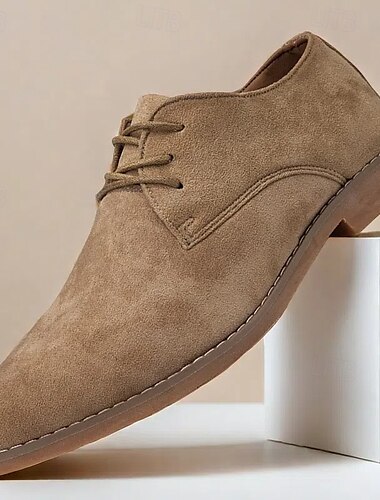  chaussures oxford à lacets en daim pour hommes – design léger et décontracté pour les affaires, le bureau et le quotidien