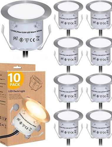  kit de iluminat de punte cu led încastrat în sol lumină de peisaj în aer liber ip67 rezistent la apă joasă tensiune pentru curte în aer liber trepte de grădină scară terasa podea podea piscină punte