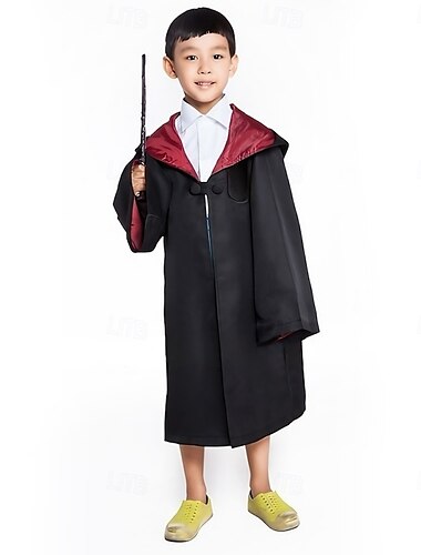  Trollkarl Magi Magiska Harry Slytherin Ravenclaw Kappa Skoluniform Film-cosplay for Pojkar Flickor Barn Barns Karnival Barnens Dag