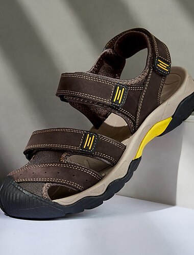  Men's Outdoor Hiking Sandals - Durable Open-Toe Design, Adjustable Straps, Anti-Slip Sole, Lightweight Sport Shoes for Summer Adventures
