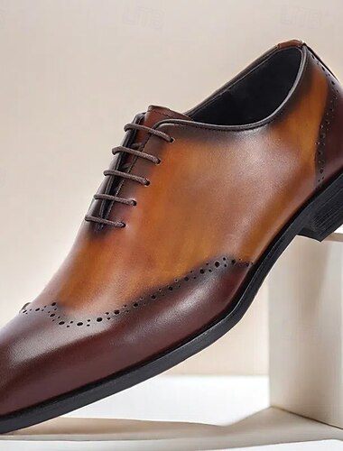  Oxford-Schuhe für Herren aus hochwertigem Rindsleder mit Brogue-Details – elegantes Schnürdesign für formelle und geschäftliche Anlässe