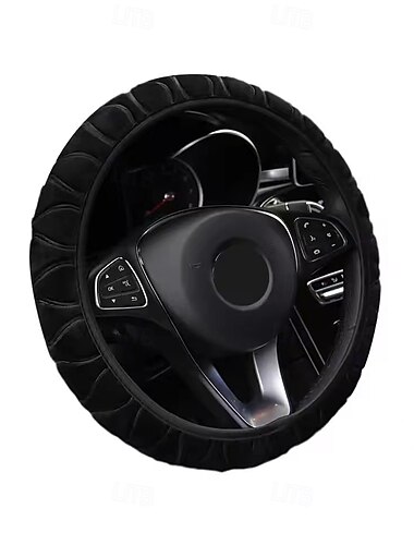  Auto-Lenkradbezug, Lenkradbezug, weiches, warmes Fell, universelles Zubehör, universelle Passform für 14"1/2-15"
