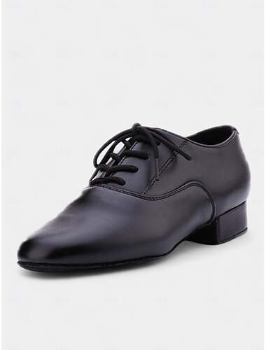  Schwarze Gesellschaftstanzschuhe zum Schnüren für Herren – bequemes Lederdesign für professionelle Auftritte und formelle Veranstaltungen