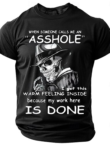 Herren Unhöfliches Anstößiges Lustiges T-Shirt Kurzarm T-Shirt 3D Druck Rundhals T-Shirt Mode Alltag Straße Alltag Schwarz Blau Grün Sommer Frühling Bekleidung Apparel S M L XL XXL XXXL