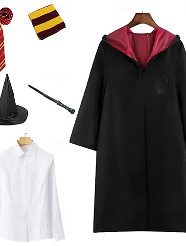  Magiska Harry Slytherin Hufflepuff Cosplay-kostym Kläder Klassisk & Tidlös Film-cosplay for Pojkar Flickor Barn Jul Karnival Maskerad Möhippa