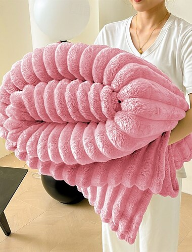  Couvertures et Jetés, Couleur unie Polyester / Toison Flanelle Réchauffeur Doux Confortable couvertures