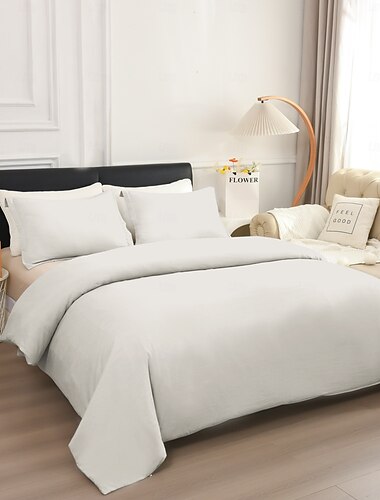  Duvet Cover Queen Size 3 Piece Queen Duvet Cover Set, Soft Double Brushed Queen Size Duvet Covers with Zipper Closure, 1 Duvet Cover and 2 Pillow Shams