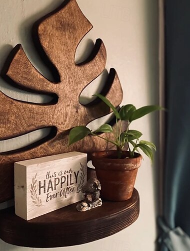  Wandregal, Monstera-Regal, Pflanzenständer, Wandbehang, Wandkunst, Pflanzendekor, Hängeregal, schwebendes Regal, Wanddekor, Valentinstagsgeschenk